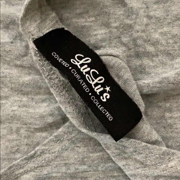 LuLus grey crop Tank Top - Picture 3 of 3